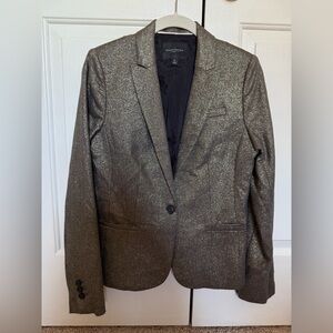 Banana Republic Shimmering metallic Black Gold Blazer size 4